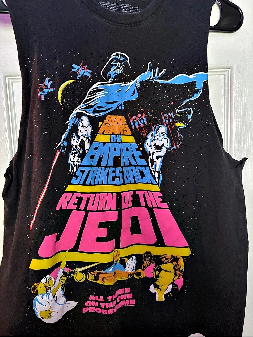 Star Wars Graphic Muscle Tee Black & Blue Small
